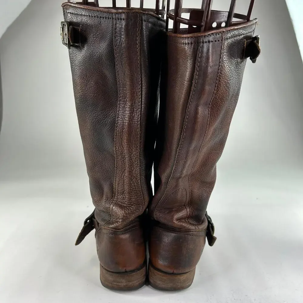 FRYE Veronica Slouch Women's Tall Boot US 7.5 B Leather Engineer Moto Boots - Picture 4 of 14